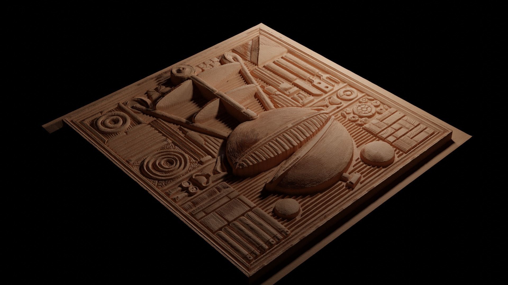 Barbecue CNC 3d Print High Relief Sand Casting 3D print model_3