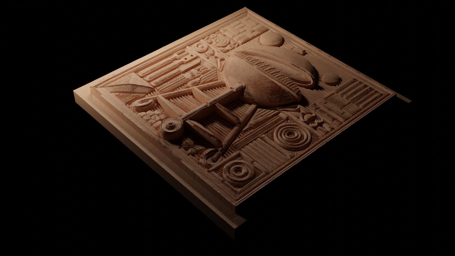 Barbecue CNC 3d Print High Relief Sand Casting 3D print model_1