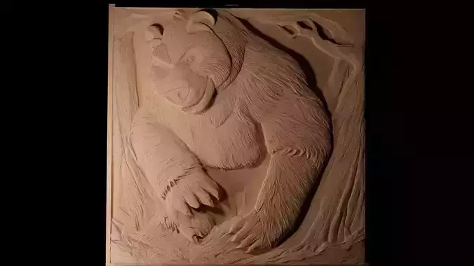 Baloo The Jungle Book CNC 3d Print High Relief Sand Casting