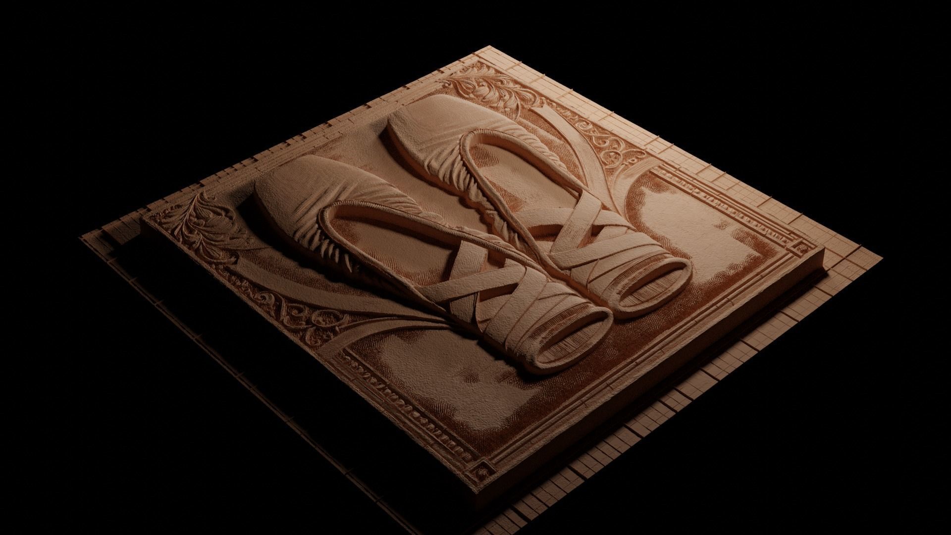 Ballet Shoes CNC 3d Print High Relief Sand Casting 3D print model_3