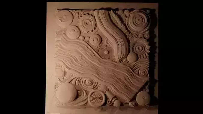 Bacon CNC 3d Print High Relief Sand Casting 3D print model