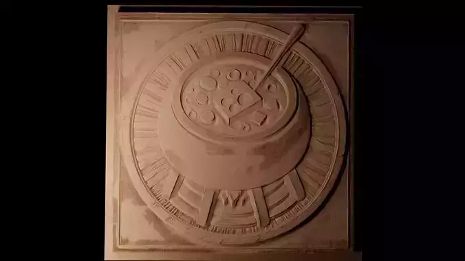 Fondue CNC 3d Print High Relief Sand Casting