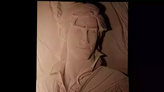 Flynn Rider Tangled CNC 3d Print High Relief Sand Casting 3D print model