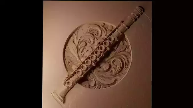 Flute CNC 3d Print High Relief Sand Casting 3D print model