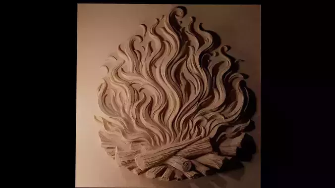 Fire CNC 3d Print High Relief Sand Casting 3D print model