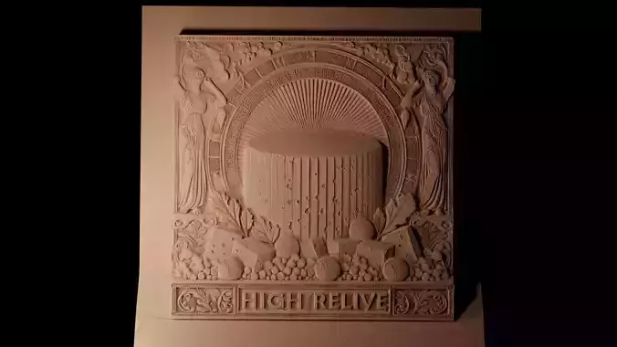 Feta Cheese CNC 3d Print High Relief Sand Casting 3D print model