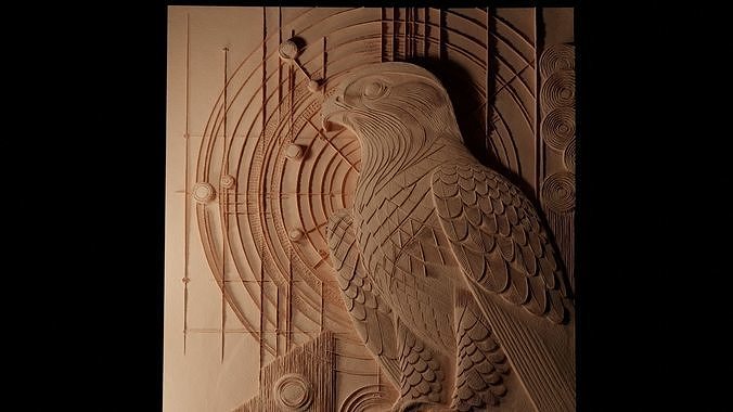 Falcon CNC 3d Print High Relief Sand Casting 3D print model