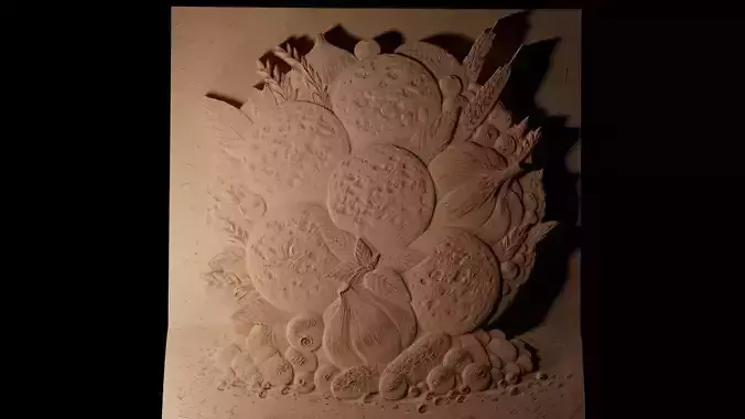 Falafel CNC 3d Print High Relief Sand Casting 3D print model