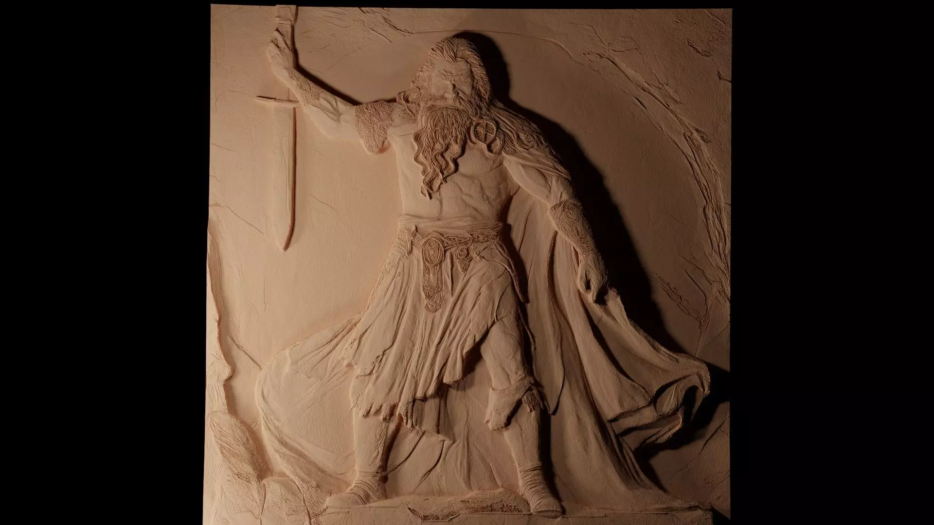 Fafhrd CNC 3d Print High Relief Sand Casting 3D print model_0