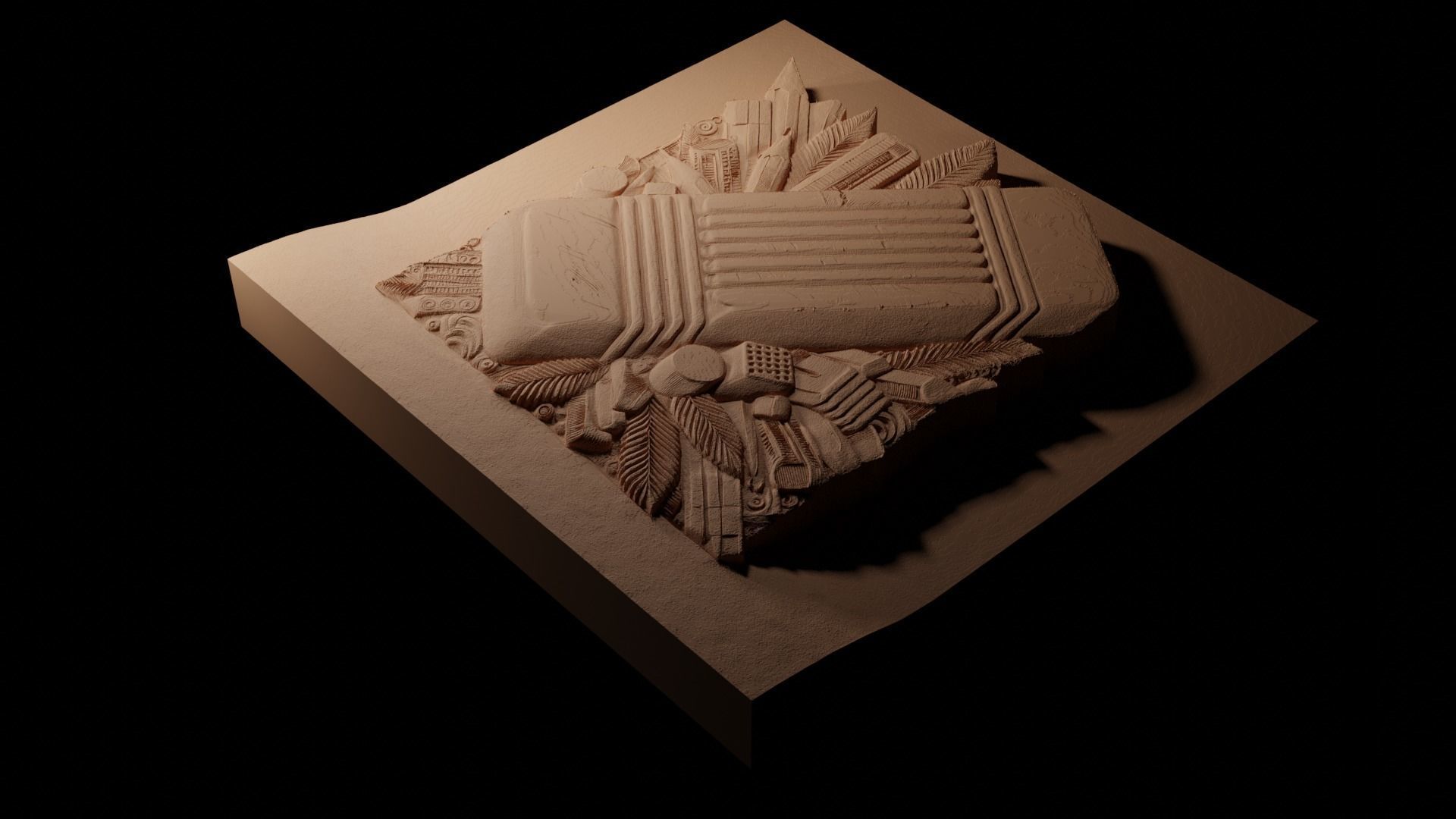 Eraser CNC 3d Print High Relief Sand Casting 3D print model_1