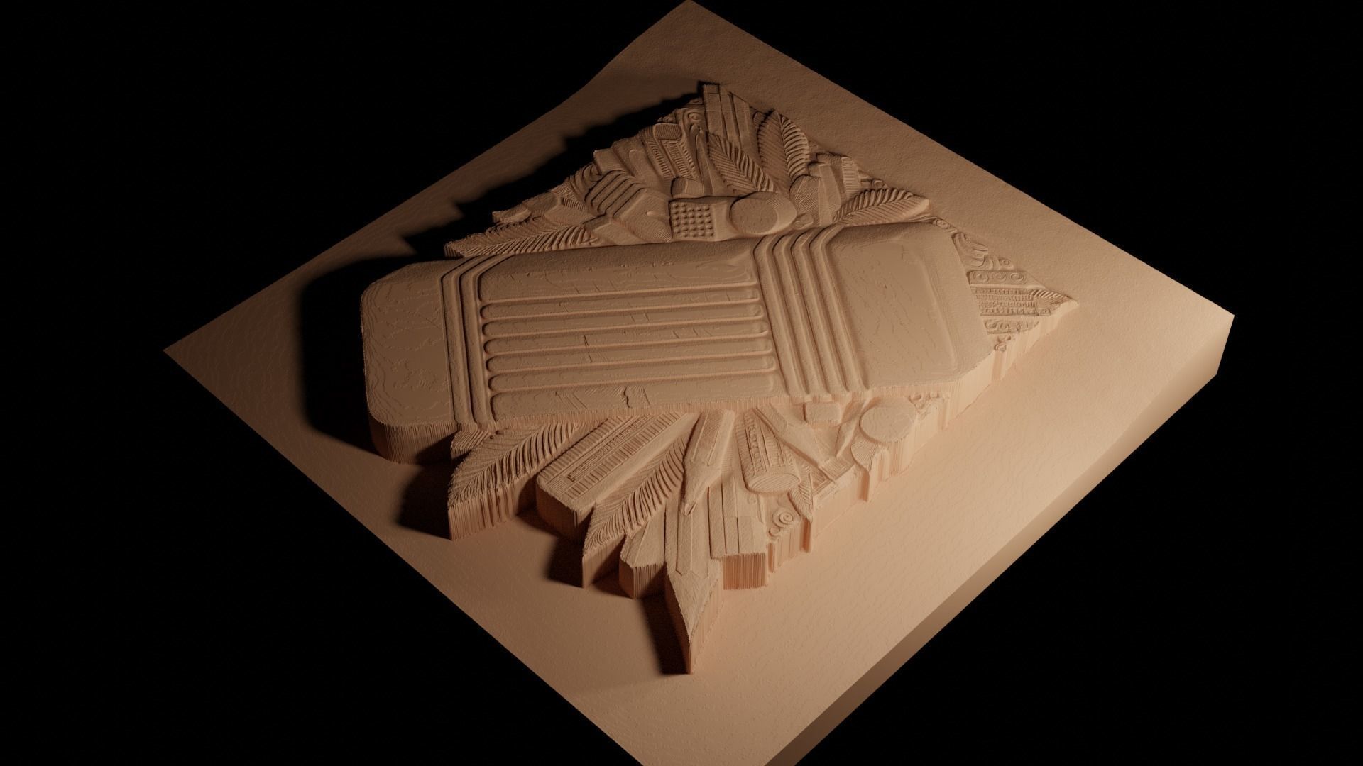 Eraser CNC 3d Print High Relief Sand Casting 3D print model_4