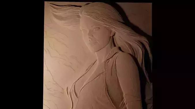 Emma Stone CNC 3d Print High Relief Sand Casting