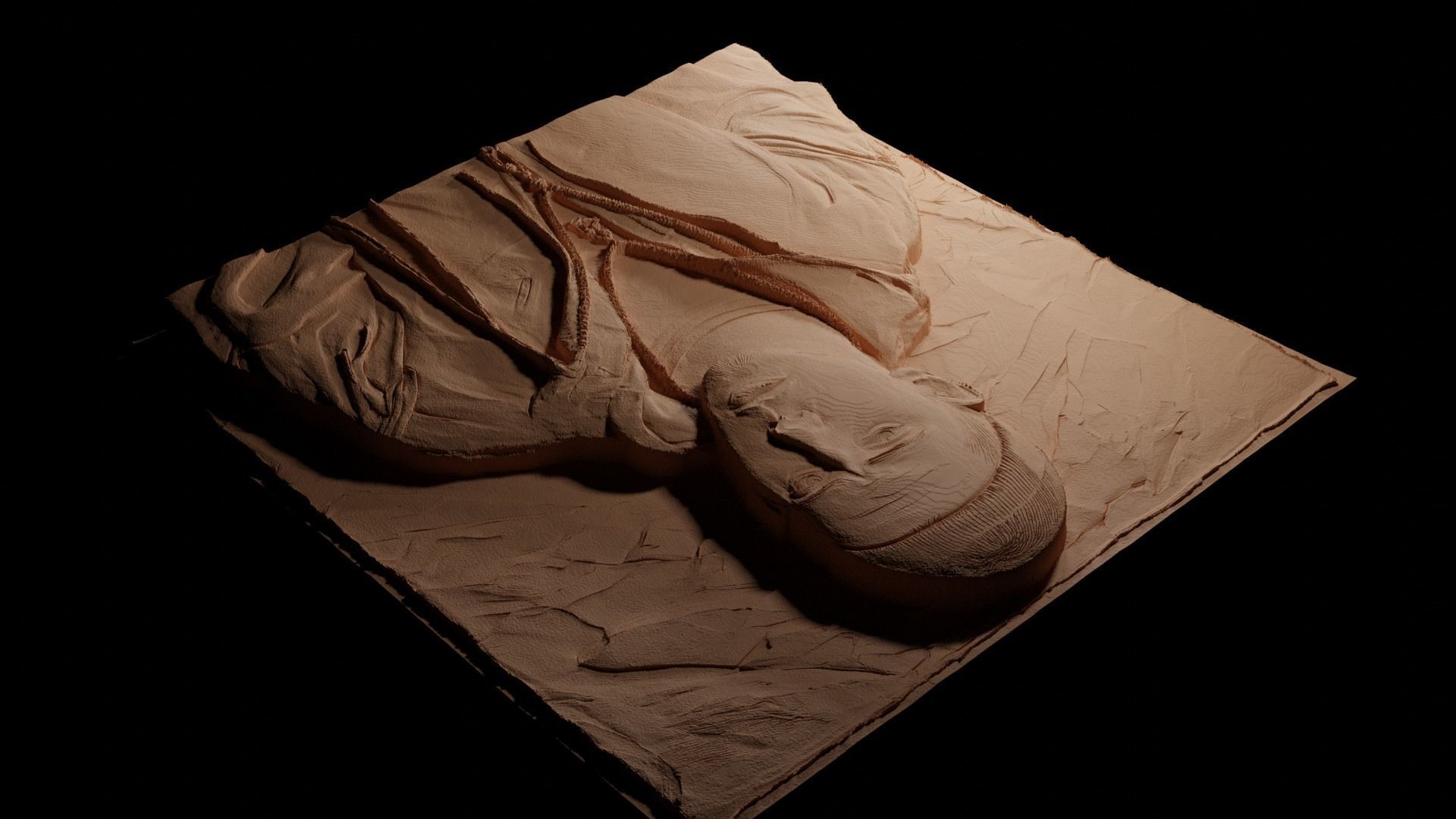 Eminem CNC 3d Print High Relief Sand Casting 3D print model_3