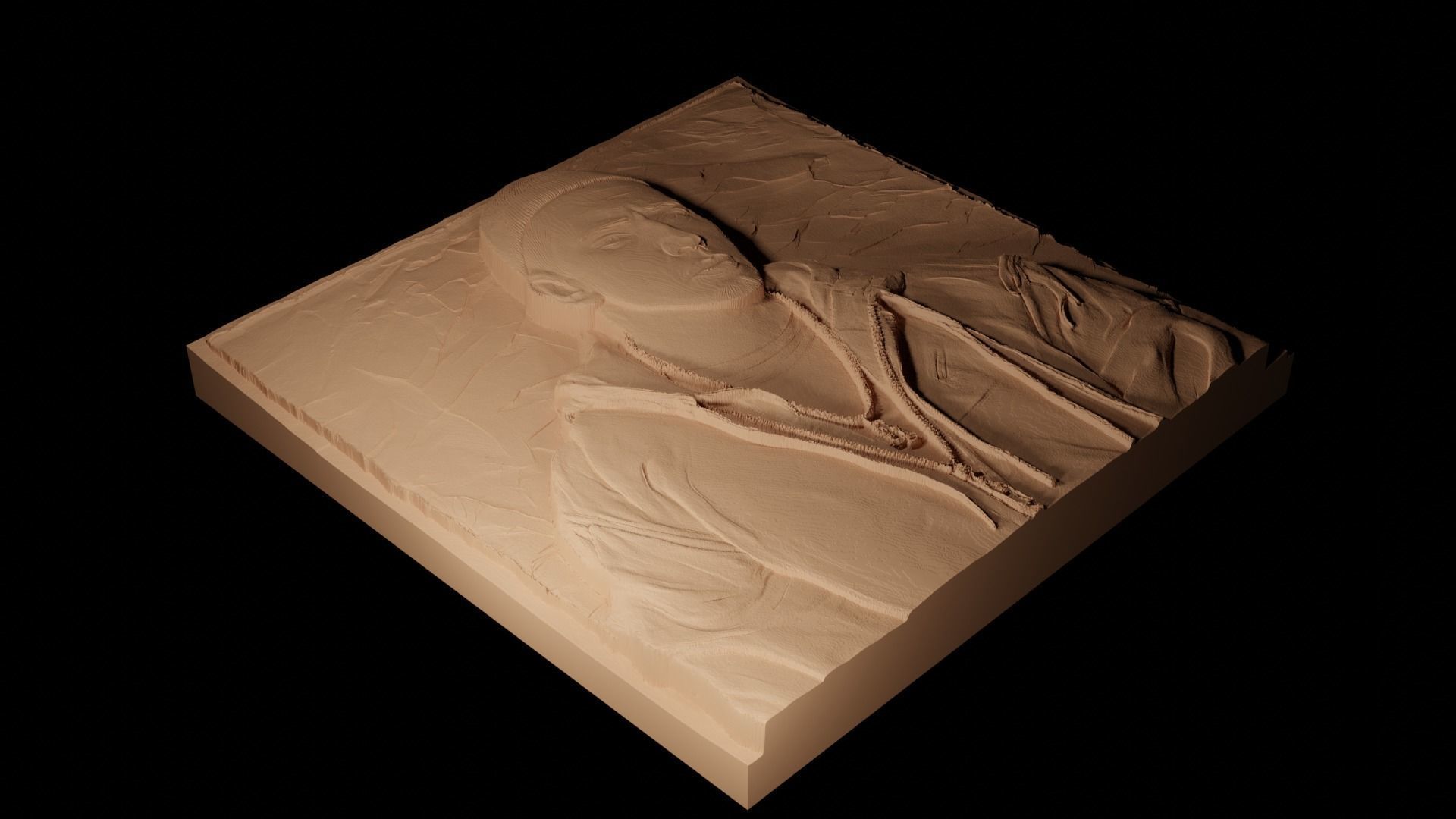 Eminem CNC 3d Print High Relief Sand Casting 3D print model_2