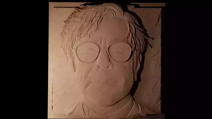 Elton John CNC 3d Print High Relief Sand Casting 3D print model