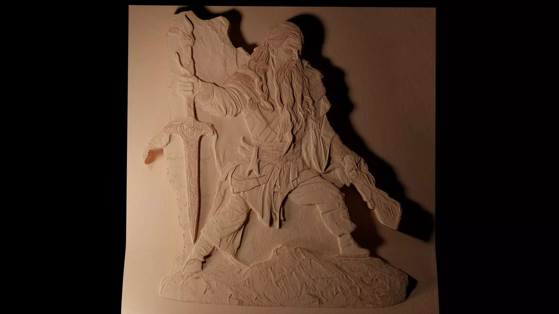 Elminster Aumar DND CNC 3d Print High Relief Sand Casting 3D print model_0