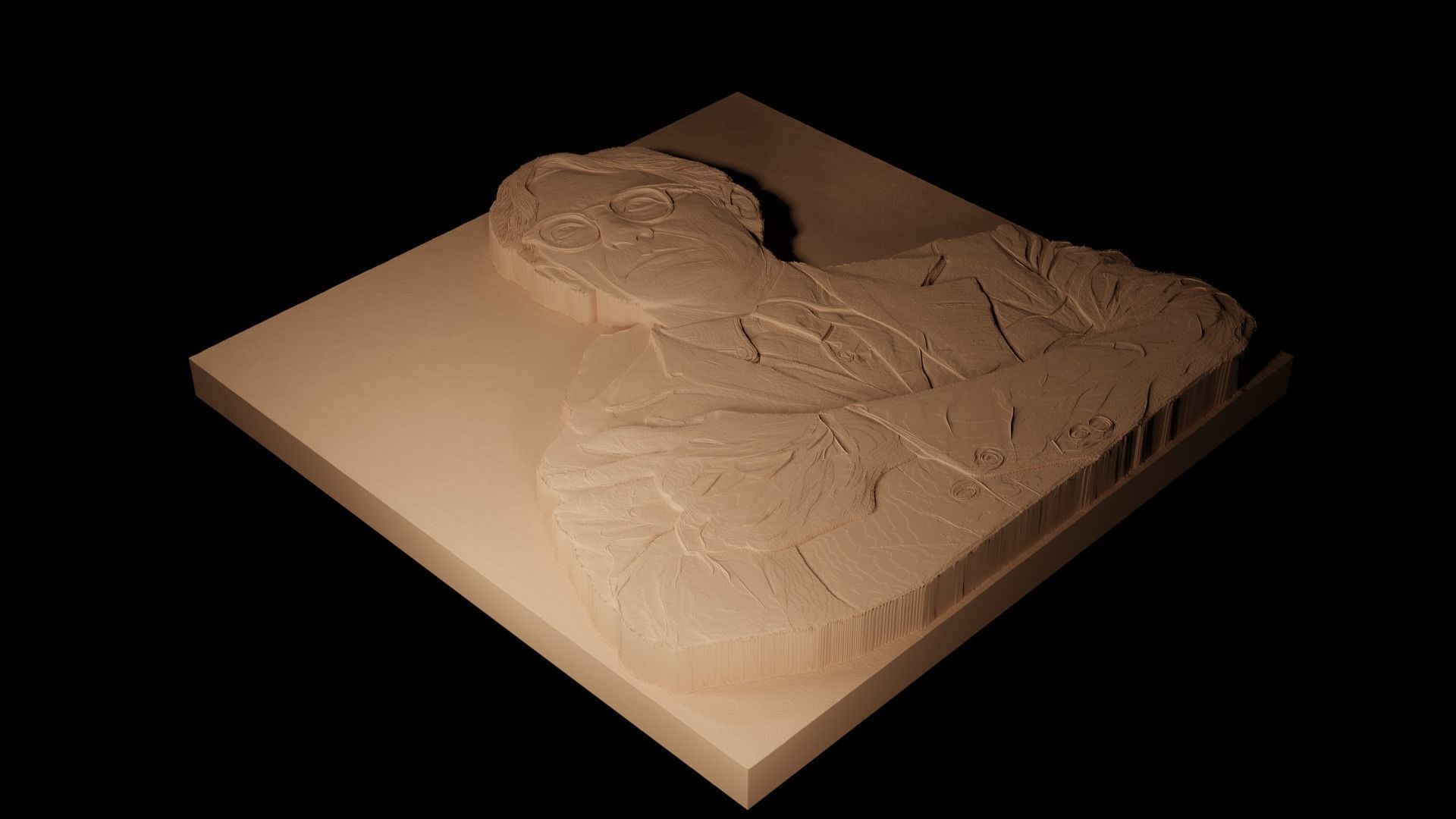 Atticus Finch CNC 3d Print High Relief Sand Casting 3D print model_2