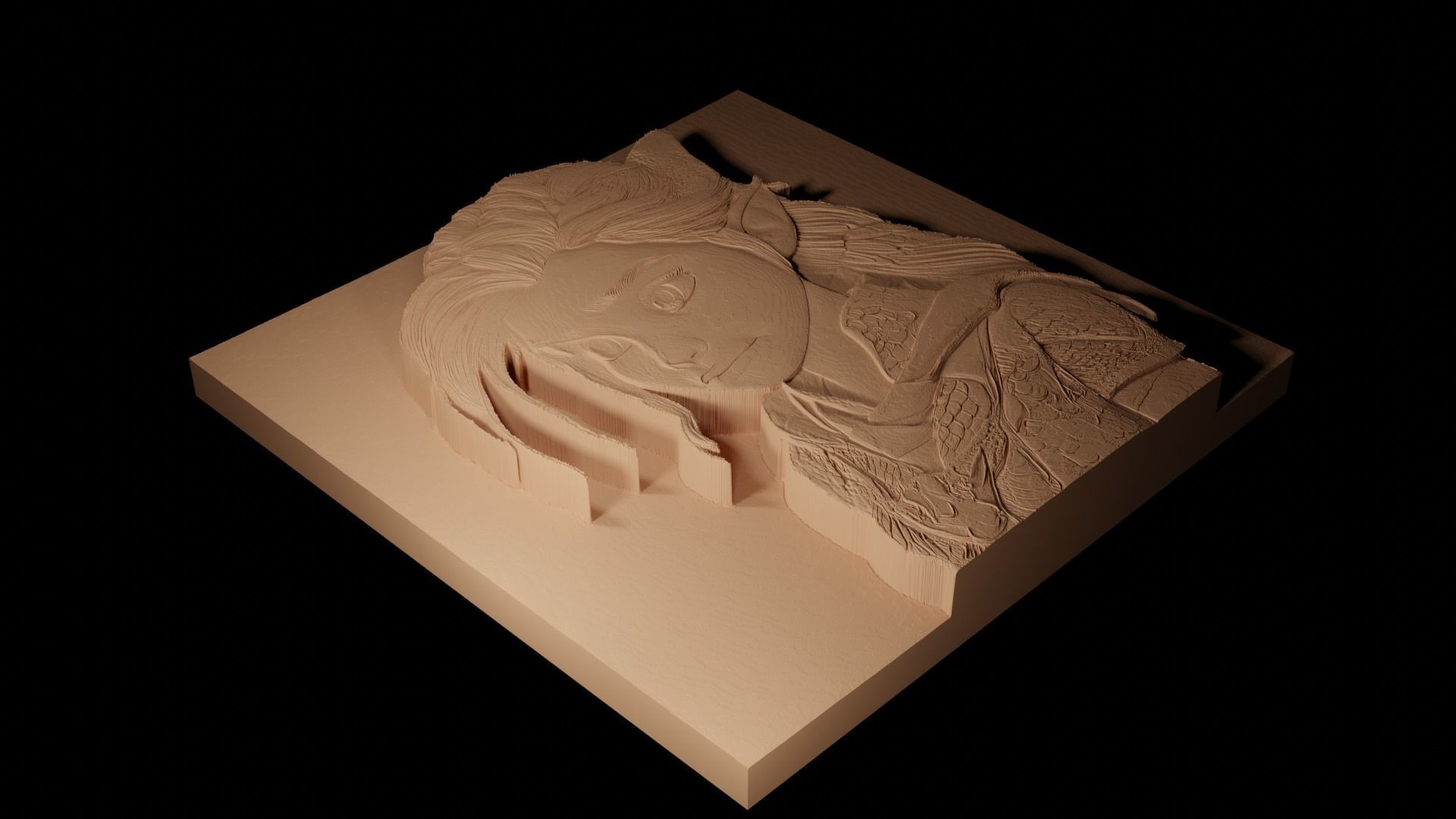 Asteroid CNC 3d Print High Relief Sand Casting 3D print model_2