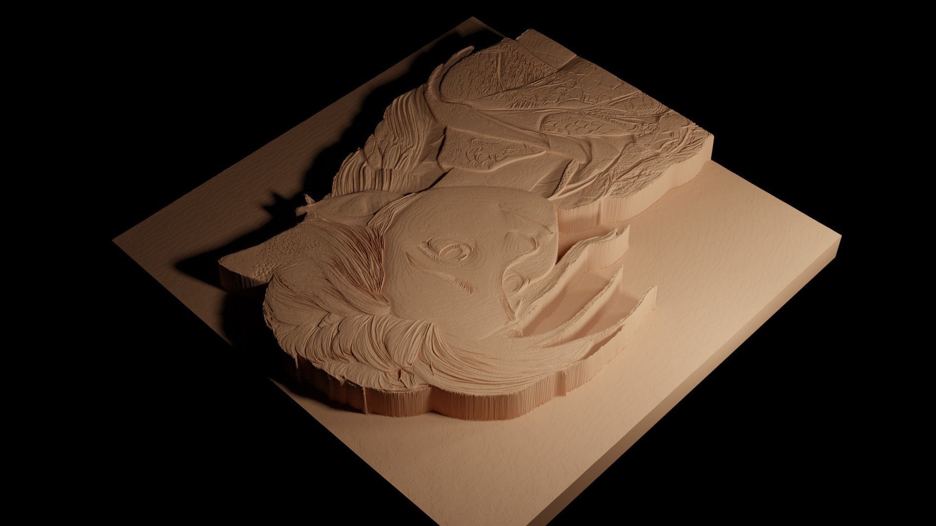 Asteroid CNC 3d Print High Relief Sand Casting 3D print model_4