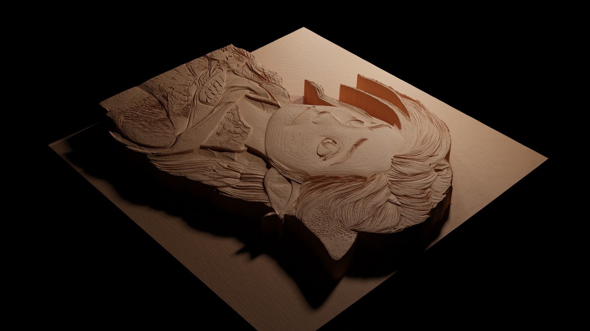 Asteroid CNC 3d Print High Relief Sand Casting 3D print model_3