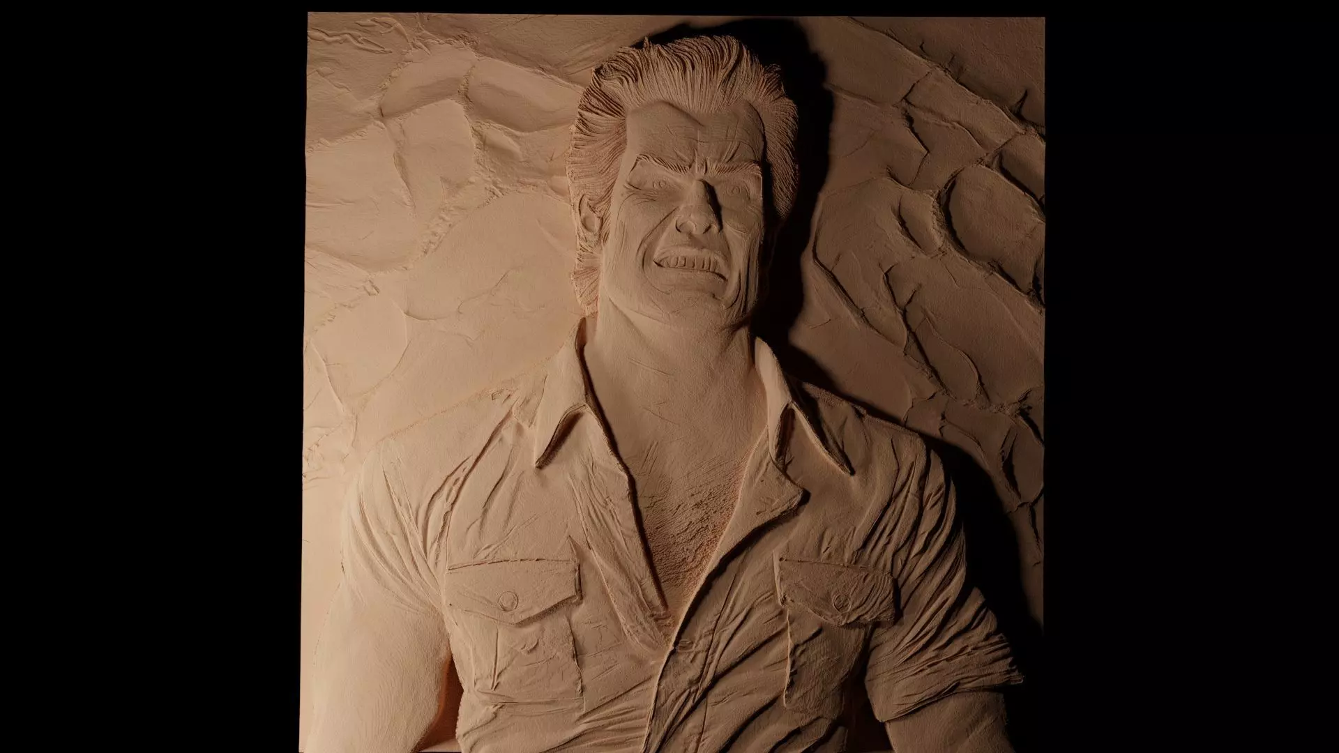 Ash Williams Evil Dead CNC 3d Print High Relief Sand Casting 3D print model_0