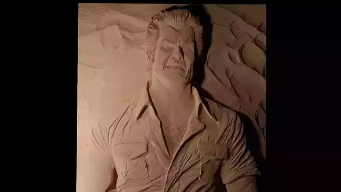 Ash Williams Evil Dead CNC 3d Print High Relief Sand Casting