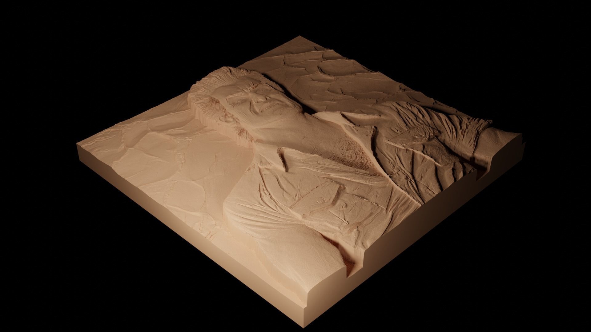 Ash Williams Evil Dead CNC 3d Print High Relief Sand Casting 3D print model_2