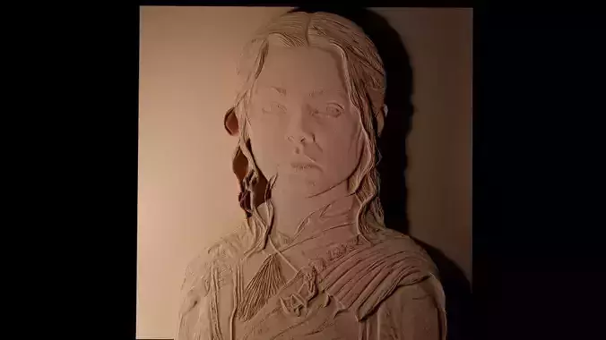 Arya Stark Game of Thrones CNC 3d Print High Relief Sand Casting