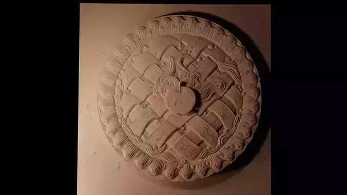 Apple Pie CNC 3d Print High Relief Sand Casting