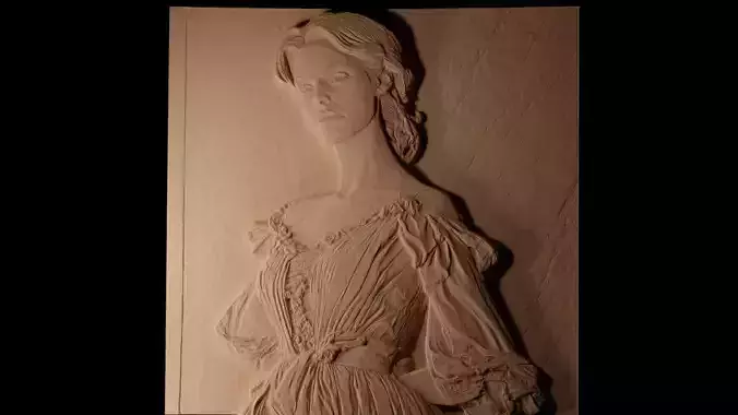 Anne Hathaway CNC 3d Print High Relief Sand Casting