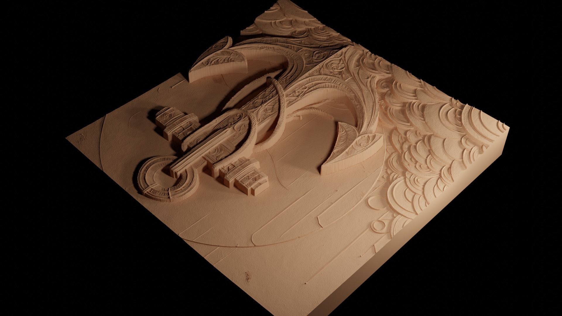 Anchor CNC 3d Print High Relief Sand Casting 3D print model_4