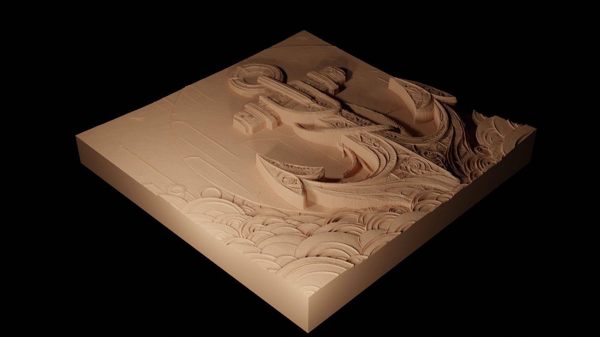 Anchor CNC 3d Print High Relief Sand Casting 3D print model_2