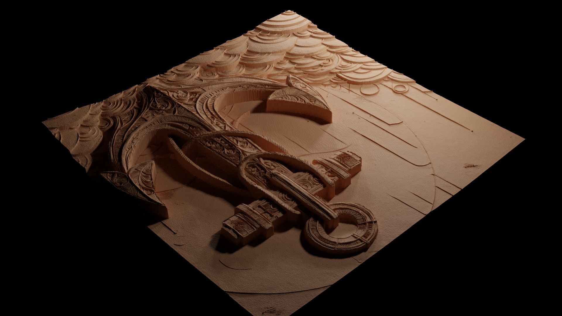 Anchor CNC 3d Print High Relief Sand Casting 3D print model_3