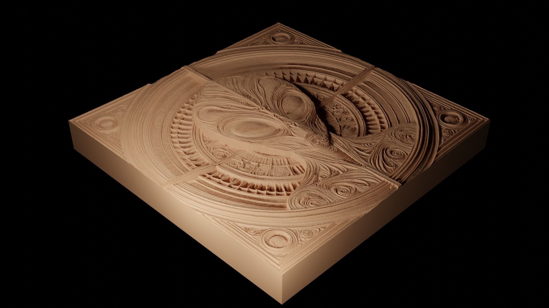 Alien CNC 3d Print High Relief Sand Casting 3D print model_2