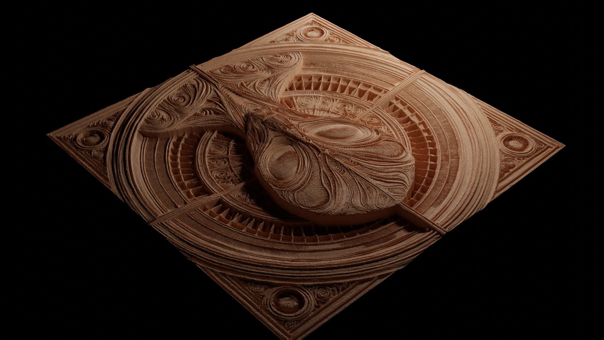 Alien CNC 3d Print High Relief Sand Casting 3D print model_3