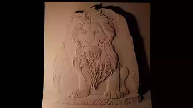 Alex the Lion Madagascar CNC 3d Print High Relief Sand Casting