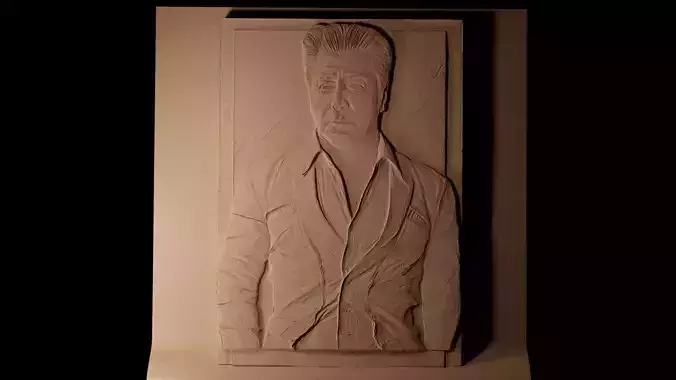 Alec Baldwin CNC 3d Print High Relief Sand Casting 3D print model