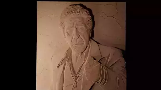 Al Pacino CNC 3d Print High Relief Sand Casting 3D print model
