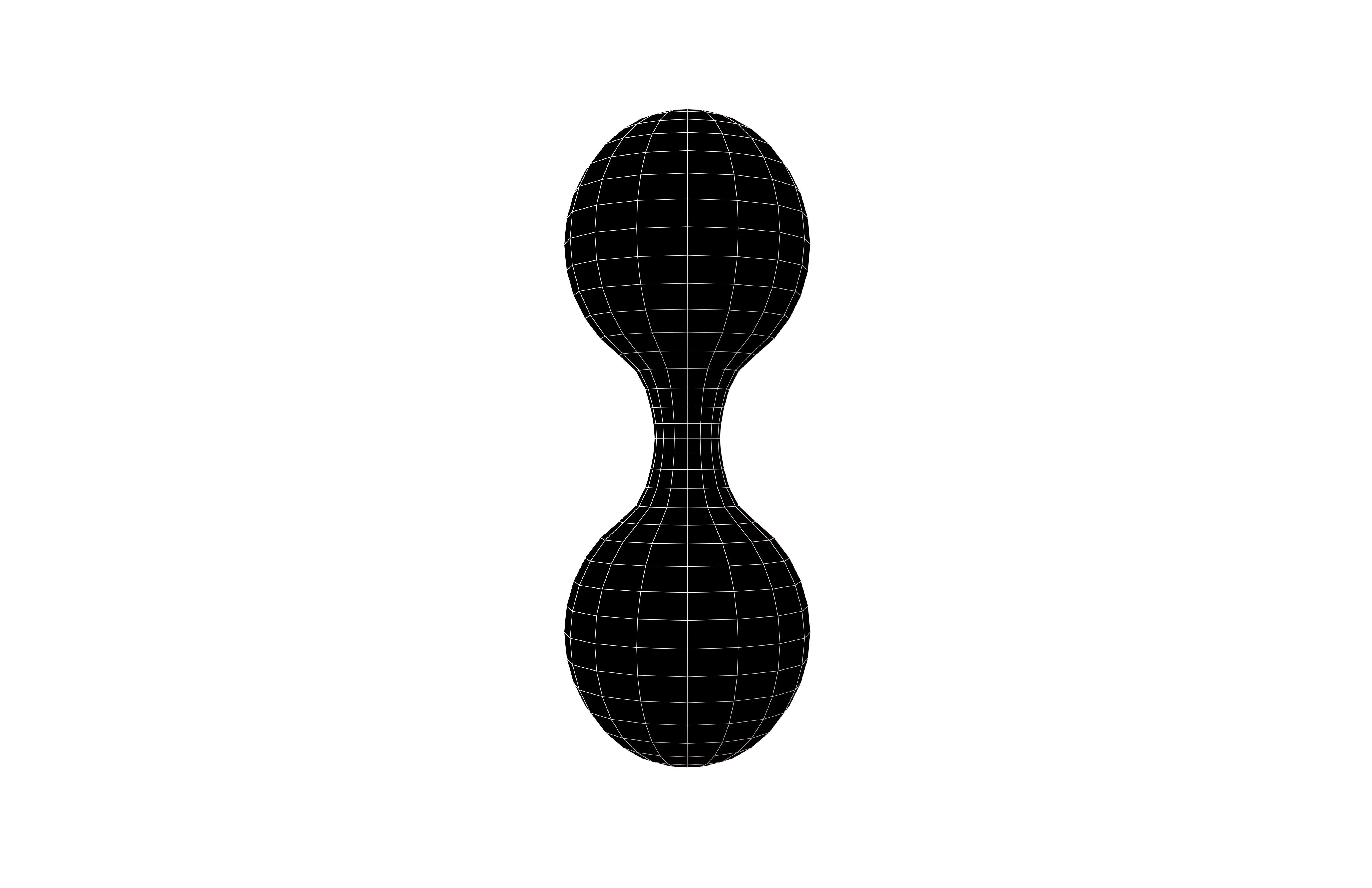 Twin Jointed Spheres Geometric Shape v1 001 Low-poly 3D model_6