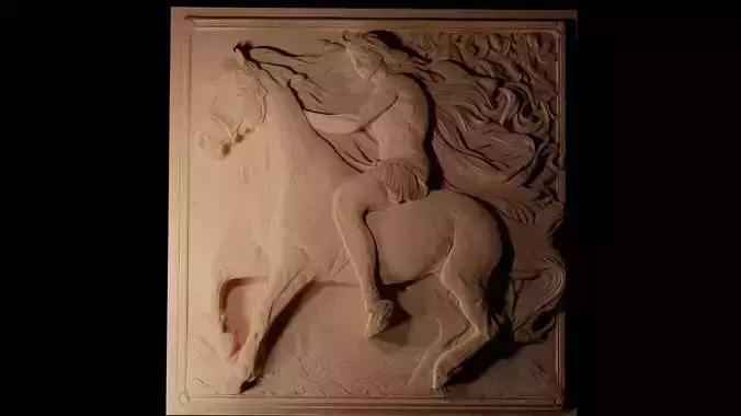 Horse1 CNC 3d Print High Relief Sand Casting