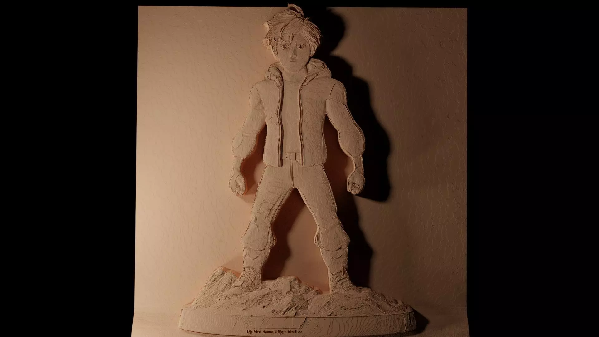 Hiro Hamada Big Hero 6 CNC 3d Print High Relief Sand Casting 3D print model_0