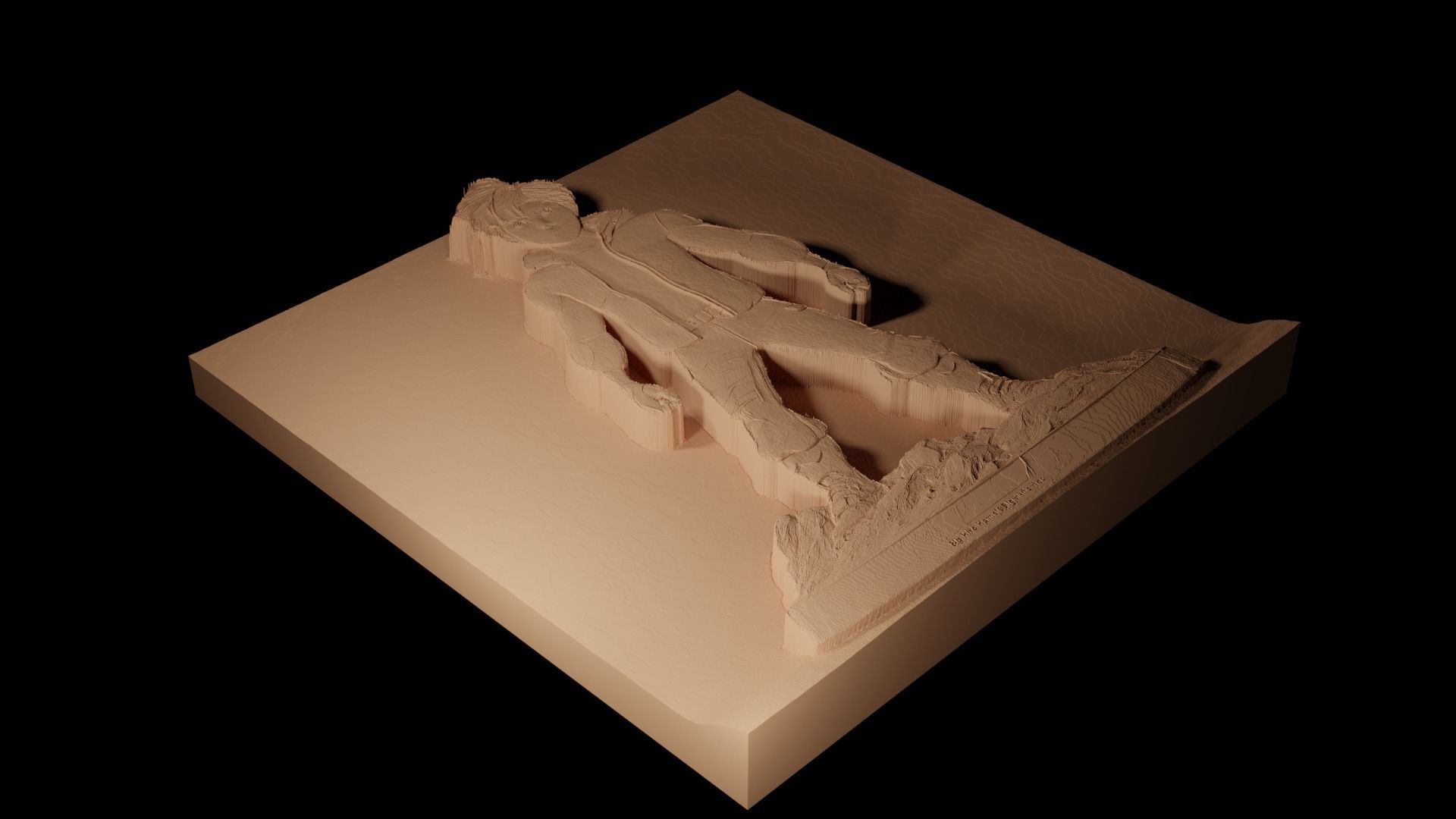 Hiro Hamada Big Hero 6 CNC 3d Print High Relief Sand Casting 3D print model_2