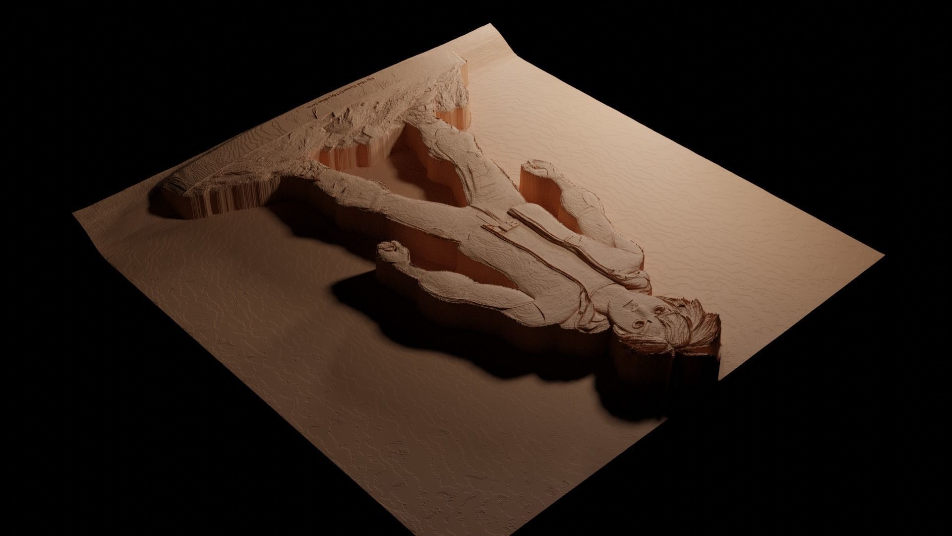 Hiro Hamada Big Hero 6 CNC 3d Print High Relief Sand Casting 3D print model_3