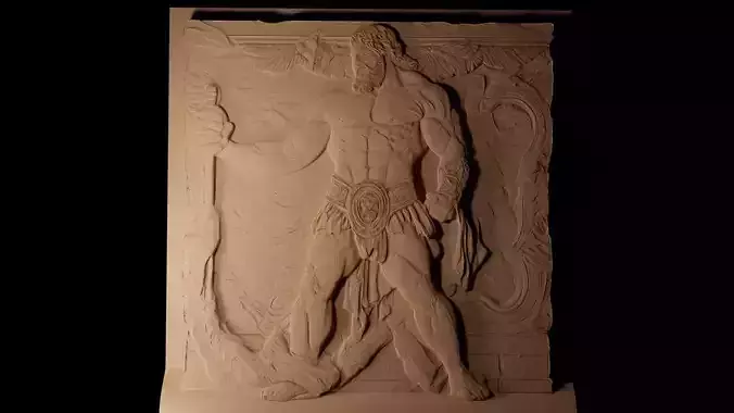 Hercules CNC 3d Print High Relief Sand Casting 3D print model