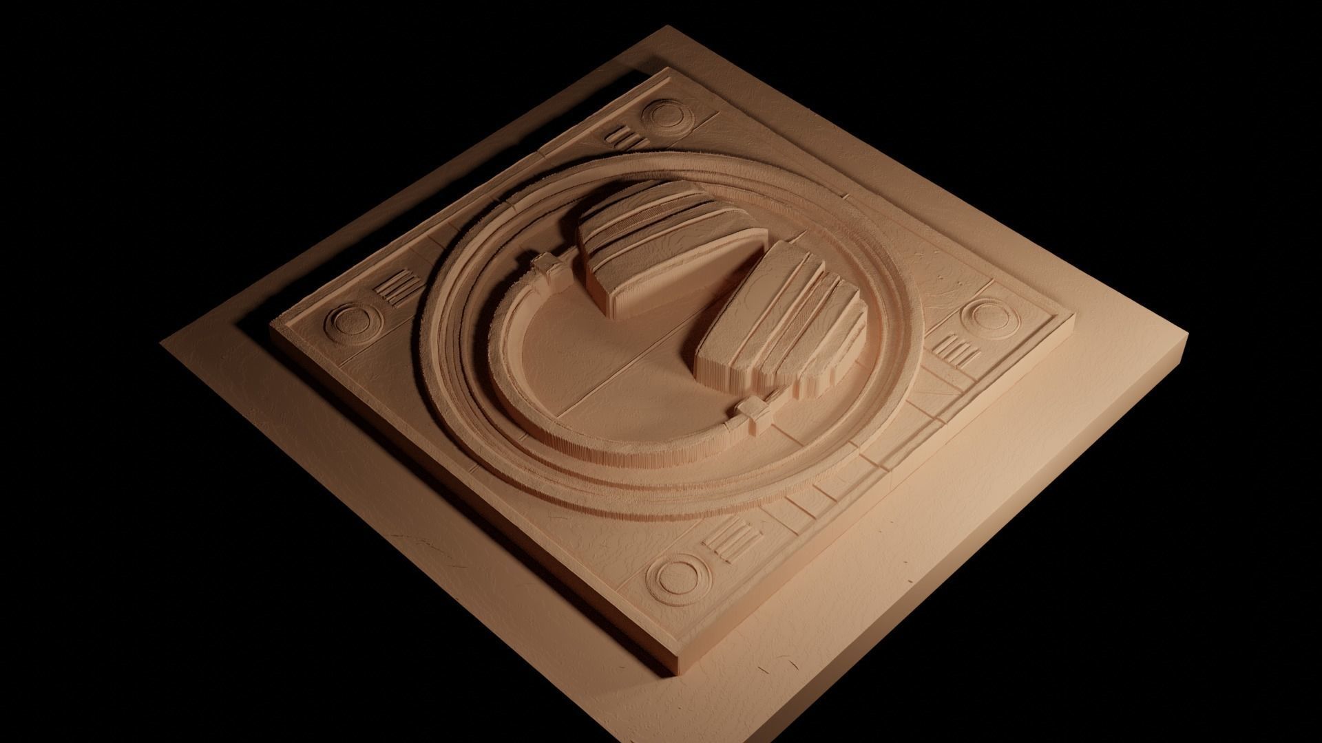 Headphones CNC 3d Print High Relief Sand Casting 3D print model_4