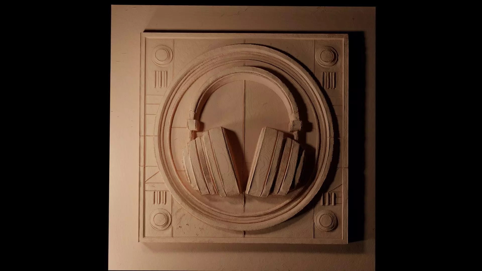 Headphones CNC 3d Print High Relief Sand Casting 3D print model_0