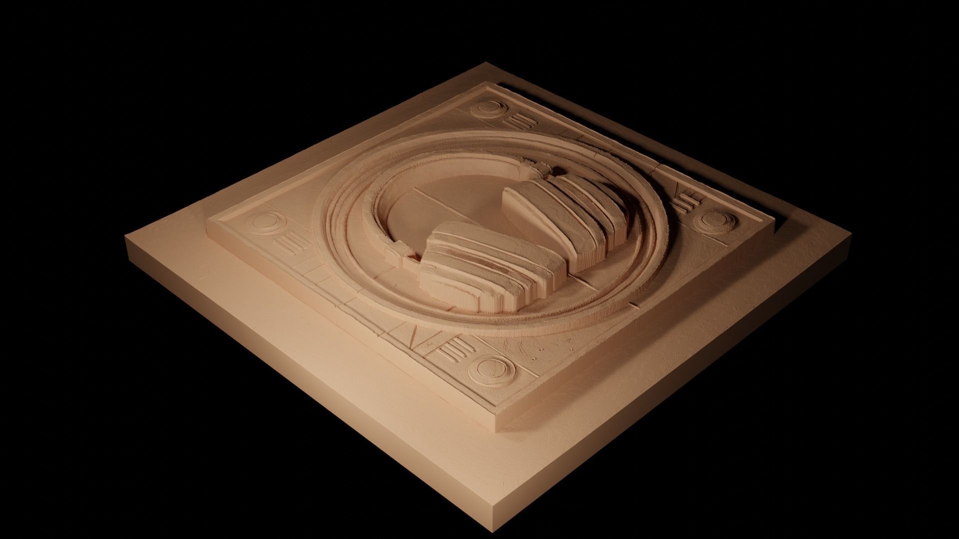 Headphones CNC 3d Print High Relief Sand Casting 3D print model_2