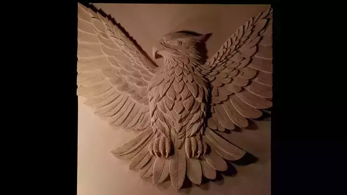 Hawk CNC 3d Print High Relief Sand Casting