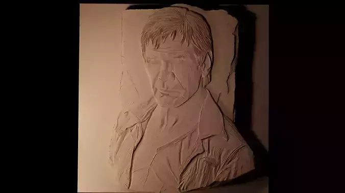 Harrison Ford CNC 3d Print High Relief Sand Casting