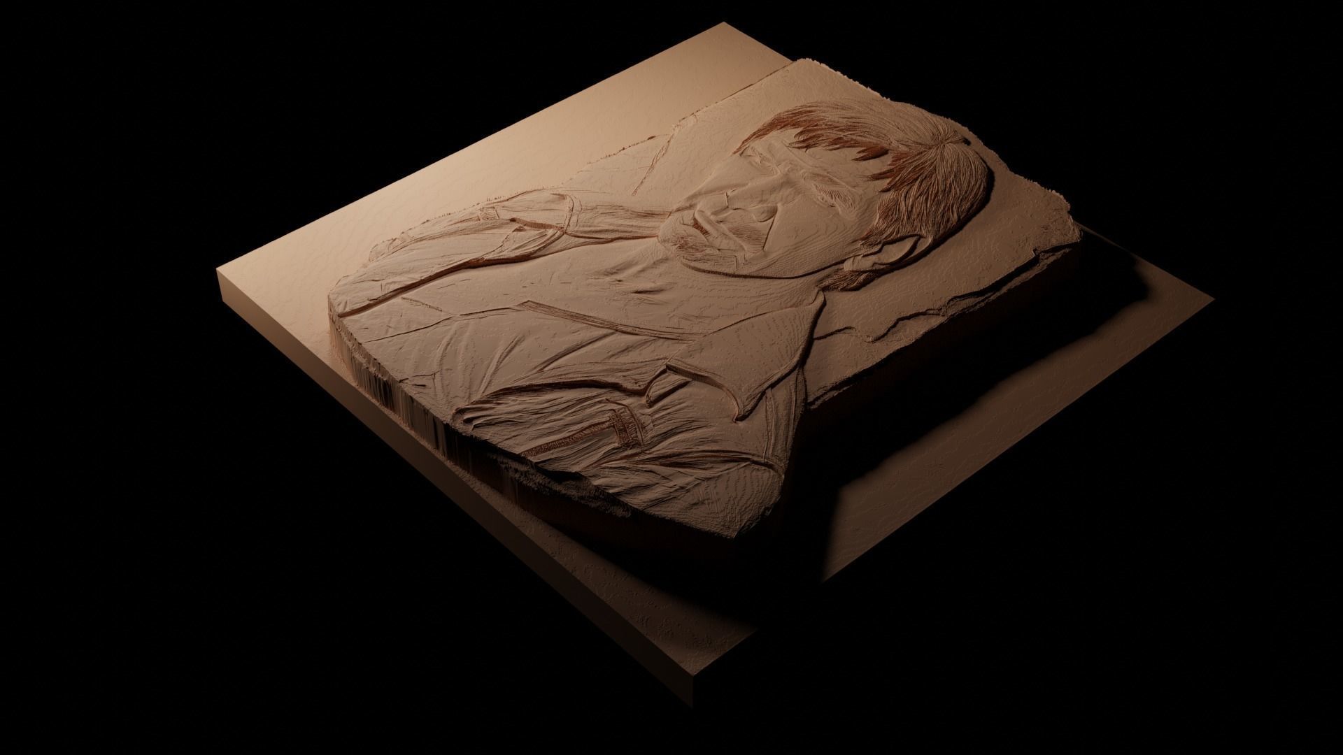 Harrison Ford CNC 3d Print High Relief Sand Casting 3D print model_1